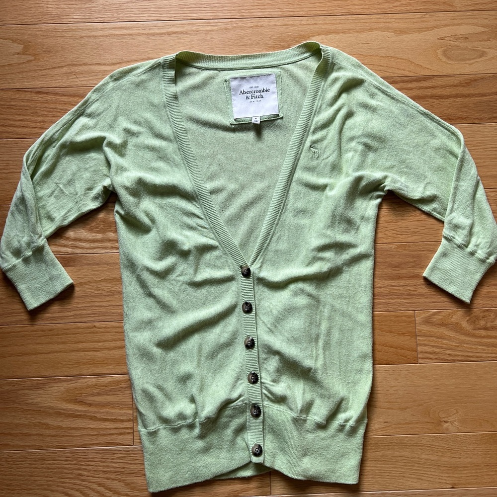 Abercrombie & Fitch Vintage Light Green Knit Sweater